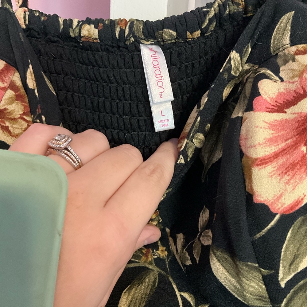 Xhilaration Pink and Orange Spaghetti Strap Jumpsuit - Picture 3 of 3